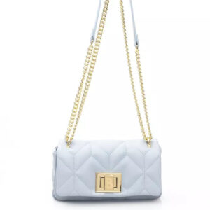 Baldinini Trend Elegant Light Blue Shoulder Bag with Golden Accents