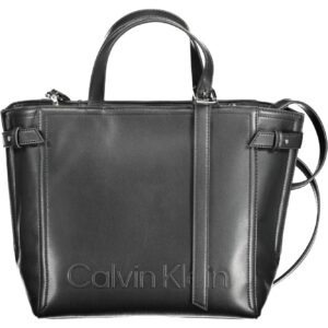 Calvin Klein Elegant Black Two-Handle Recycled Polyester Bag