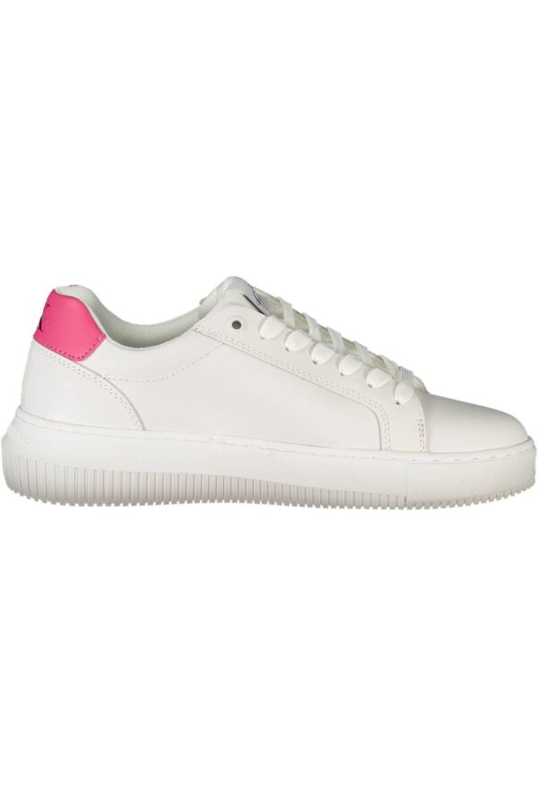 Calvin Klein White Leather Dame Sneakers