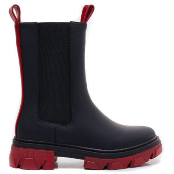 Dame støvle 7772A - Black / Red