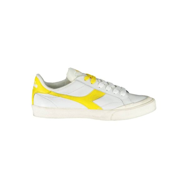 Diadora White Fabric Sneakers