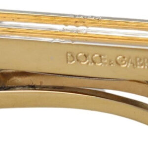 Dolce & Gabbana Guld Sølv Logo Herre Slips Holder