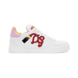 Dolce & Gabbana Hvid Læder Sneakers