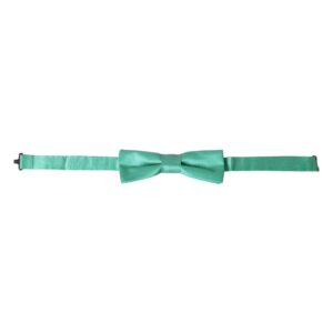 Dolce & Gabbana Mint Green Silk Adjustable Neck Herre Bow Tie