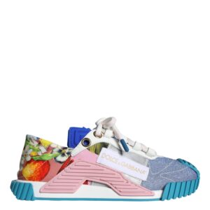 Dolce & Gabbana Multicolor Patchwork NS1 Low Top Sneakers Sko