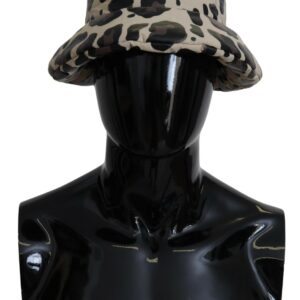 Dolce & Gabbana Multifarver Leopard Print Capello Herre Bucket Cap Hat