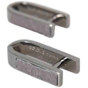 Dolce & Gabbana Silver Plated Metal Brass Pin Herre Cufflinks