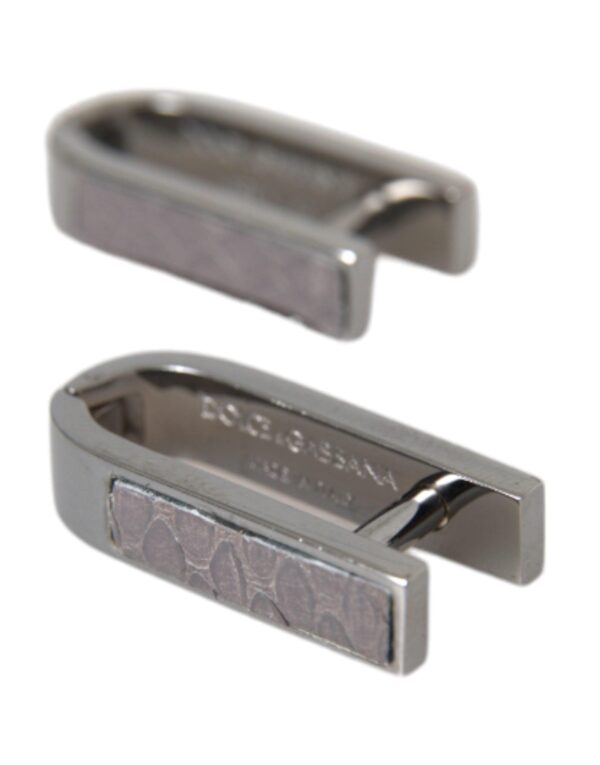 Dolce & Gabbana Silver Plated Metal Brass Pin Herre Cufflinks