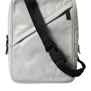 Elegant Black and White Leather Crossbody Bag