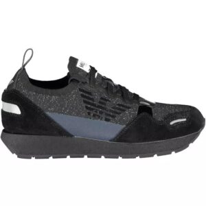 Emporio Armani Sort Polyester Sneakers