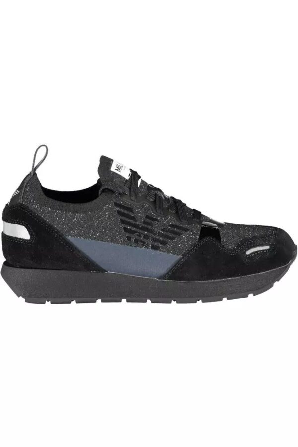 Emporio Armani Sort Polyester Sneakers