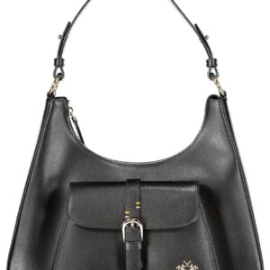 La Martina Elegant Black Leather Shoulder Bag