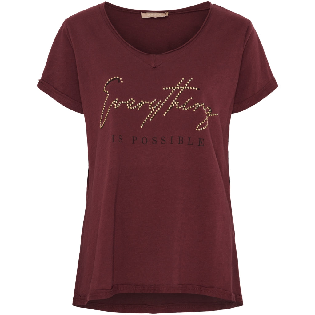 Marta du Chateau dame T-Shirt MdcLillian 42005 - Vino