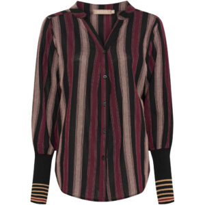 Marta du Chateau dame skjorte MdcPeyton 25161 - Black/Bordeaux1