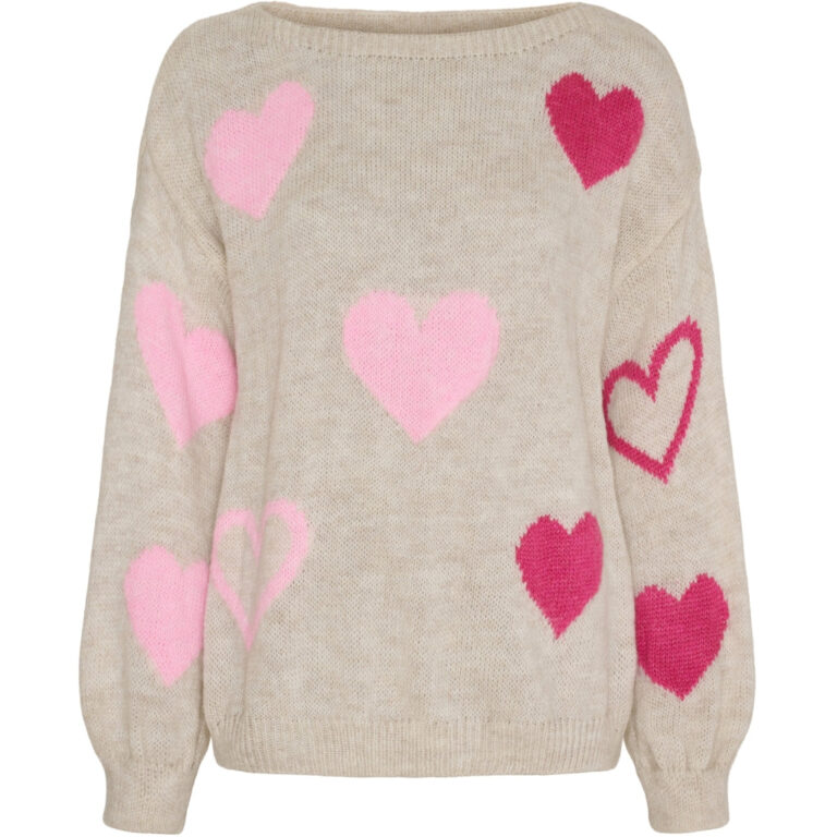 Marta du Chateau dame strik MdcAmarante 64023 - Beige/Pink/Amerena