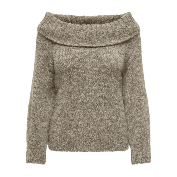 ONLY dame off shoulder strik ONLMARIE - Weathered Teak Melange
