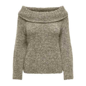 ONLY dame off shoulder strik ONLMARIE - Weathered Teak Melange