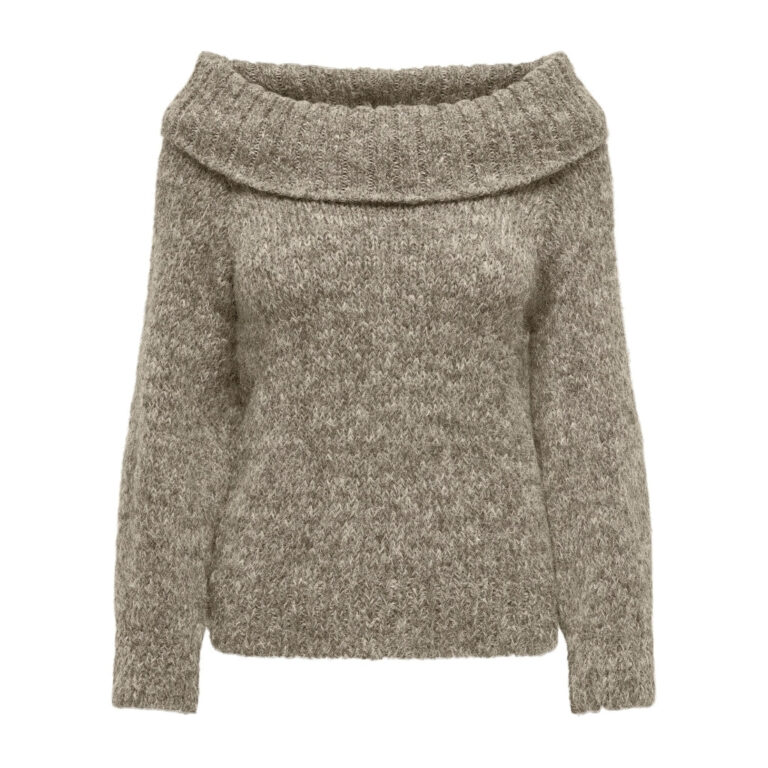 ONLY dame off shoulder strik ONLMARIE - Weathered Teak Melange