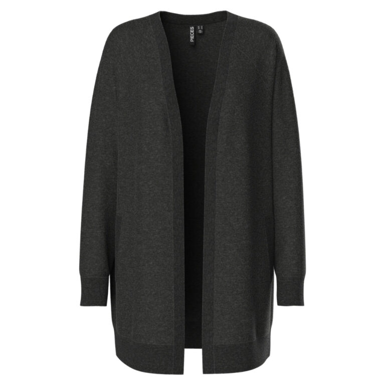 PIECES dame cardigan PCNATALIE - Dark grey melange