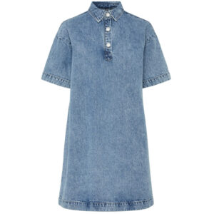PIECES dame kjole PCKENYA - Medium blue denim