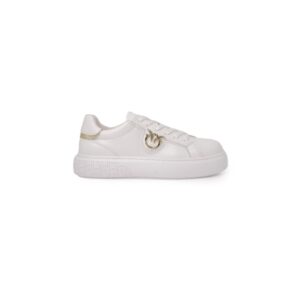 PINKO White Leather Sneakers