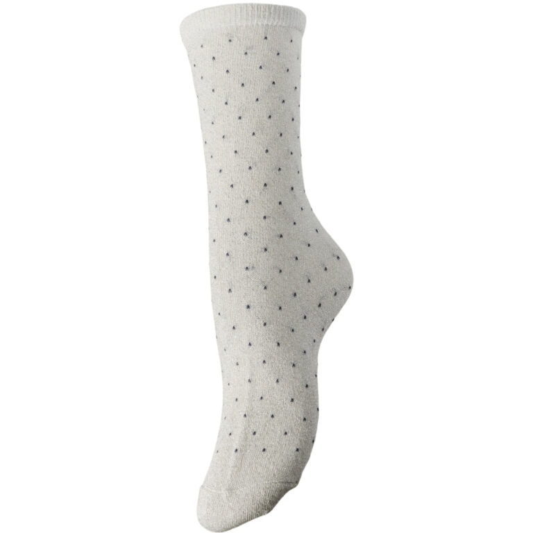 Pieces dame strømper PCSEBBY - Silver Lining mini dots in sky captain