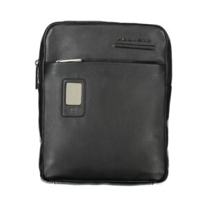 Piquadro Elegant Black Leather Shoulder Bag