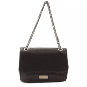 Pompei Donatella Black Leather Dame Crossbody