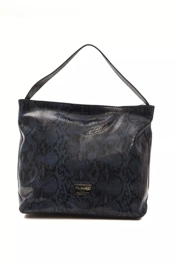 Pompei Donatella Blue Leather Dame Shoulder Bag