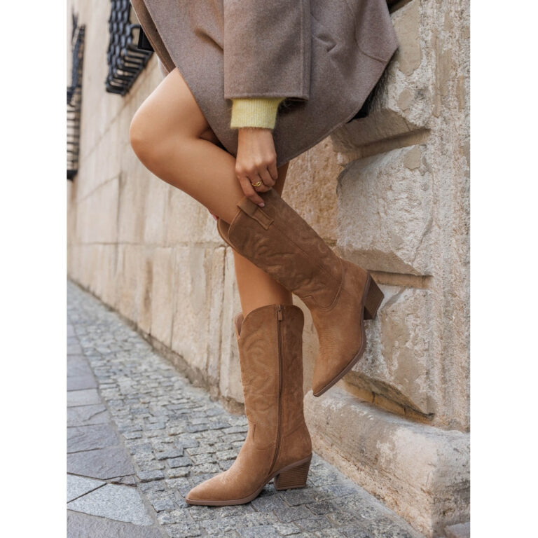 Talia dame cowboystøvler 5677-1 - Camel