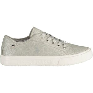 U.S. POLO ASSN. Silver Polyester Women Sneaker