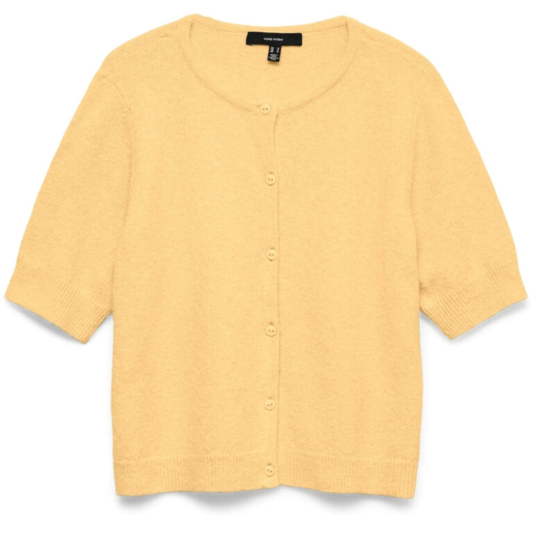 VERO MODA Dame Cardigan VMDoffy - Golden Haze WHITE MELANGE