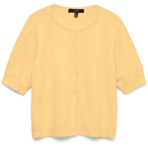 VERO MODA Dame Cardigan VMDoffy - Golden Haze WHITE MELANGE